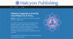 Desktop Screenshot of halcyonpublishing.net
